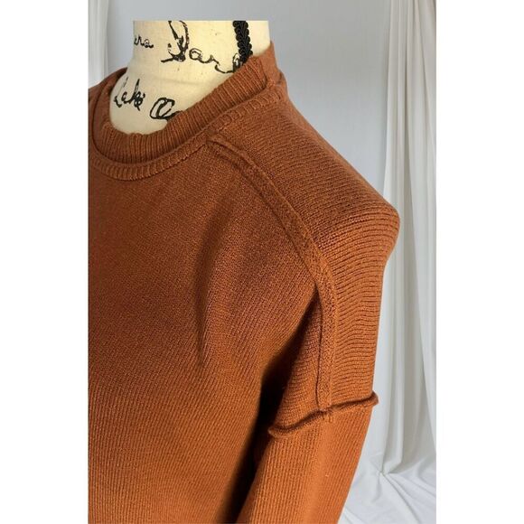 143 Story by Line Up Women’s M Crewneck LS Tunic Top in Pumpkin - Picture 5 of 11